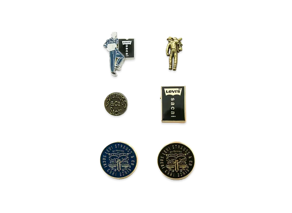 sacai x LEVI'S Pins (Set of 6) 