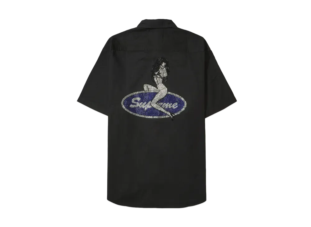 Supreme Rhinestone Pin Up S/S Work Shirt 