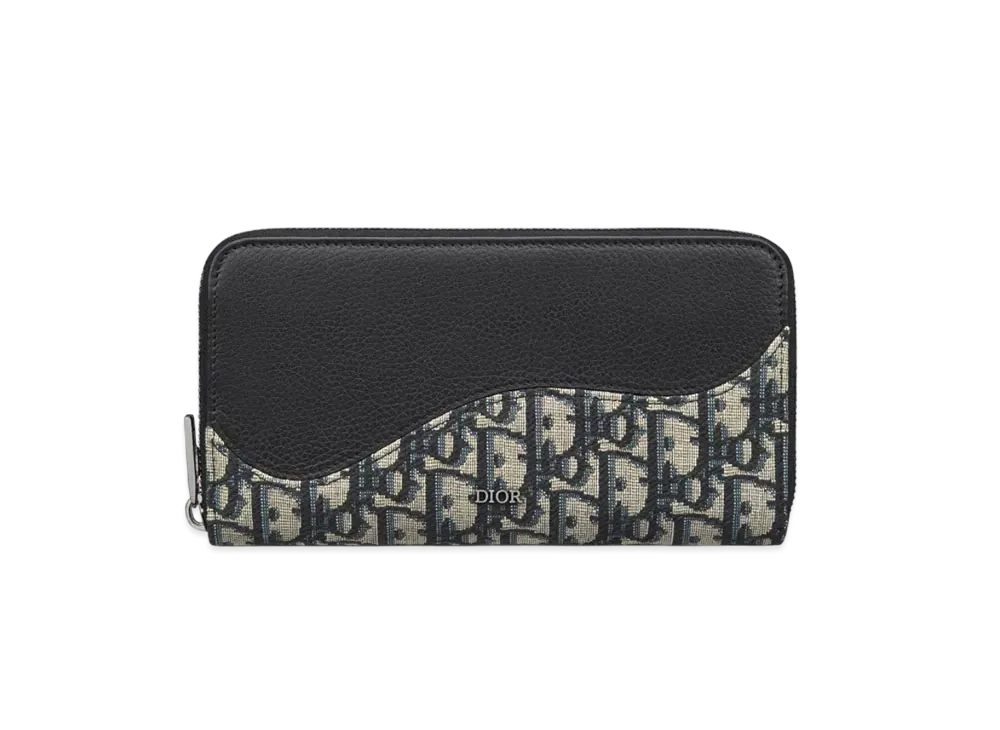 ディオール サドル ロングジップウォレット グレインドカーフスキン