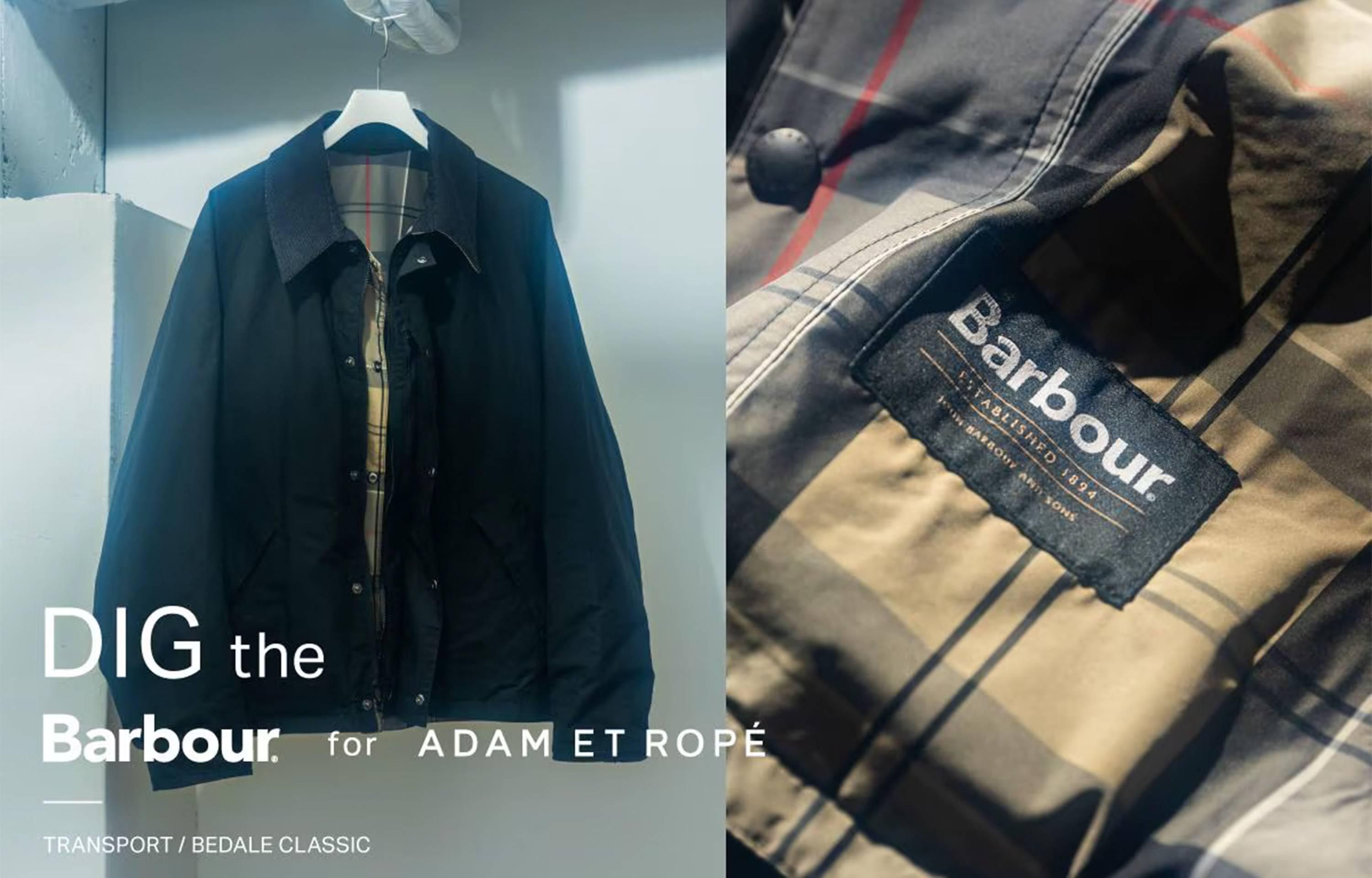 予約受付中｜ADAM ET ROPE' 別注 Barbour Transport / Bedale Classic
