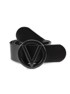 Valentino by Mario Valentino Giusy Logo Buckle Leather Belt on