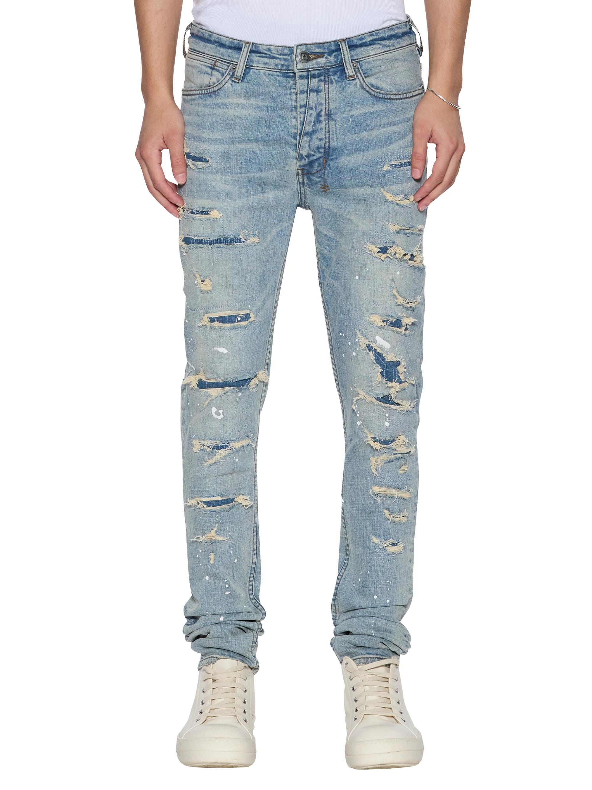 Ksubi Chitch Striker Patched Slim Jeans | Saks Fifth Avenue