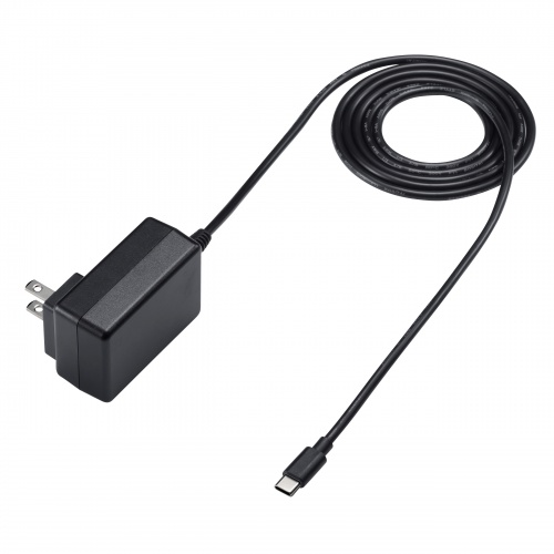 ACA-IP103BK【USB Type-Cケーブル一体型AC充電器（5V/3A）】USB Type-C