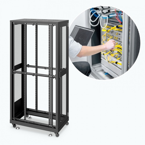 CP-SVN3690MBKN【19インチサーバーラック メッシュパネル仕様(36U