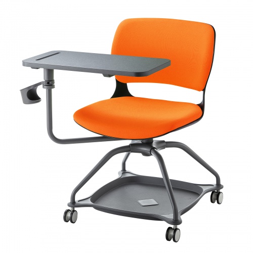 SNC-T165D【ミーティングチェア テーブル付き（オレンジ）】会議、学校