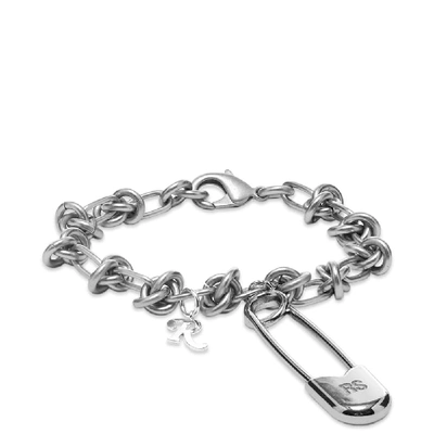 Raf Simons Knot Charm Bracelet In Silver