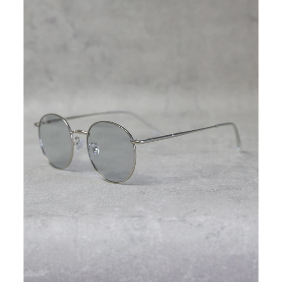 調光 偏光メタルラウンドサングラス メンズ 専用ケース付き[品番