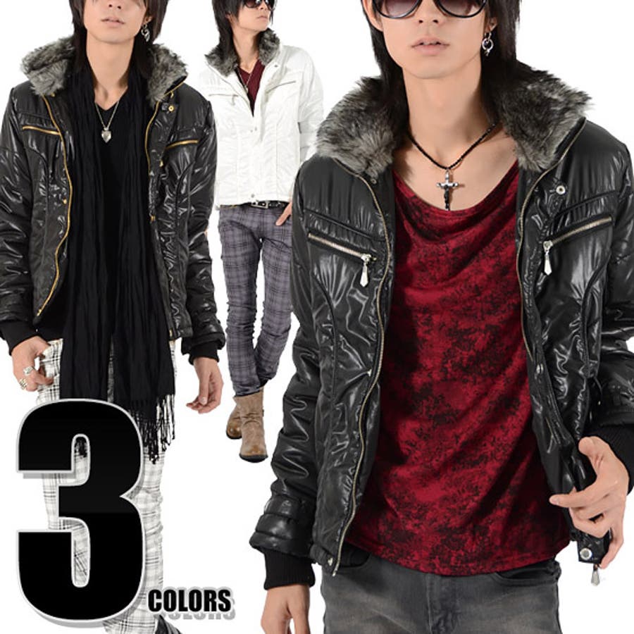 お兄系 メンズジャケット【BERNINGS SHO(バーニングスショウ)ファー付