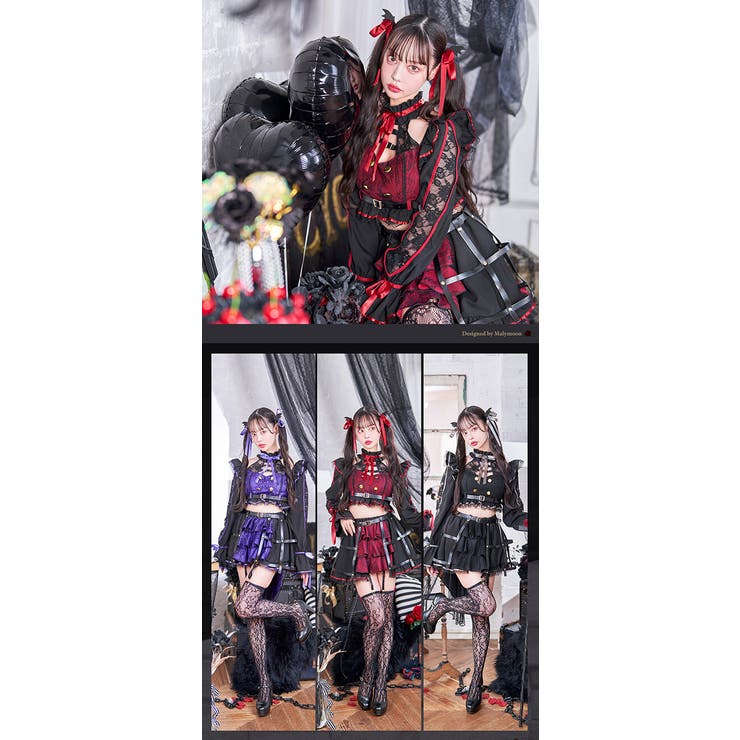 中村里砂着用】キャンドルローズブラックヴァンパイア《ハロウィン