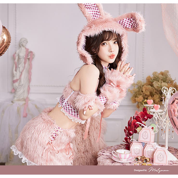 テディバニーギンガムファーセットアップ《ハロウィンコスプレ9点