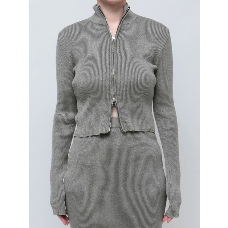 ウォッシュリブジップニット[品番：MKSW0061633]｜EMODA（エモダ）の