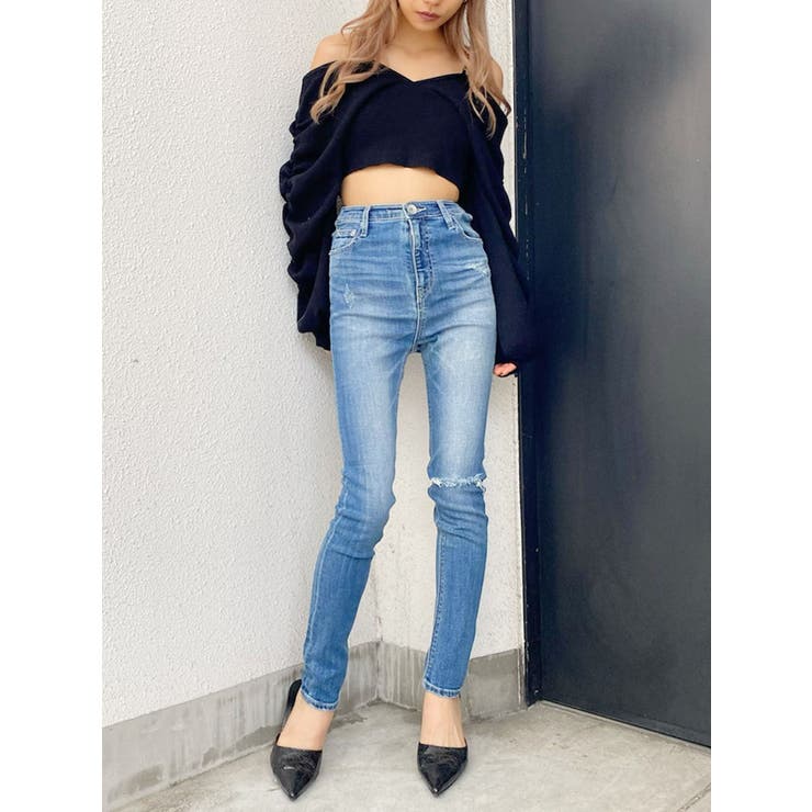 BACKクロス スキニーデニムパンツ[品番：MKSW0034779]｜GYDA（ジェイダ