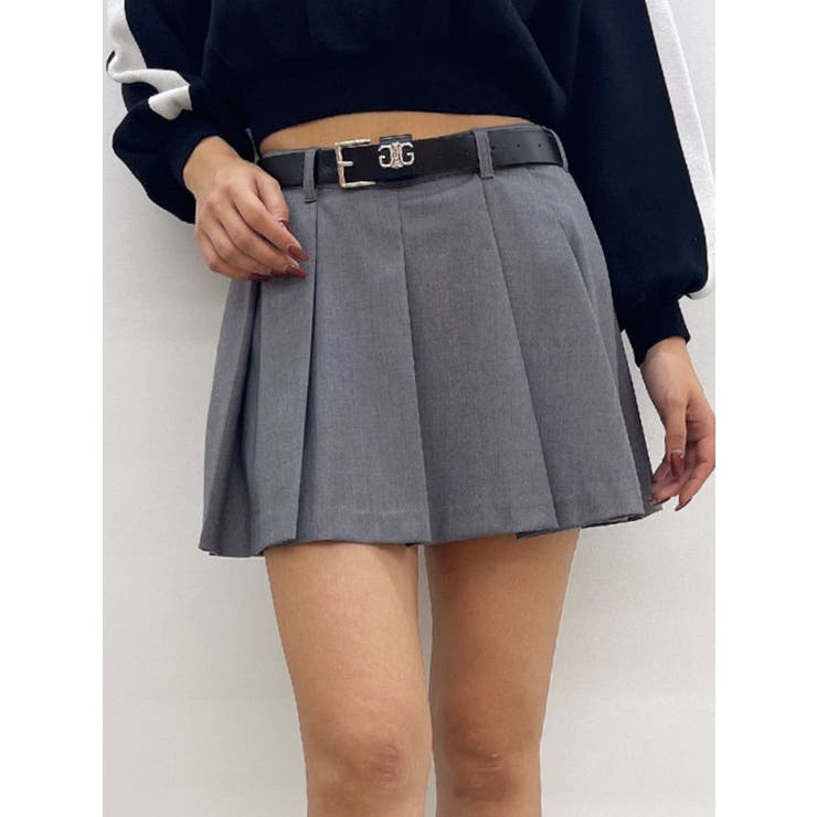 NEWベルトSETプリーツスカートライクショートパンツ[品番：MKSW0061352