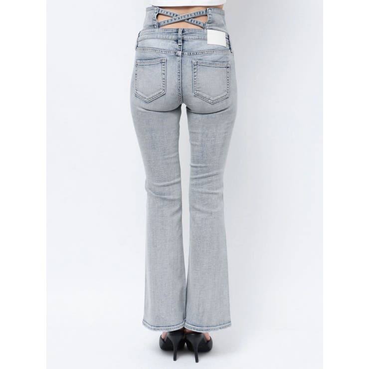 NEWハイウエストBACKクロスフレアパンツ[品番：MKSW0064880]｜GYDA