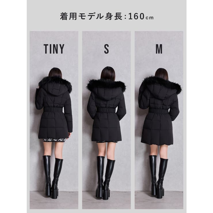 TINY】GDベルト付きロングダウンコート[品番：MKSW0066519]｜GYDA