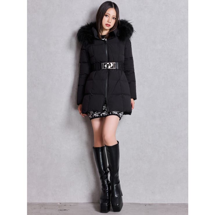 TINY】GDベルト付きロングダウンコート[品番：MKSW0066519]｜GYDA