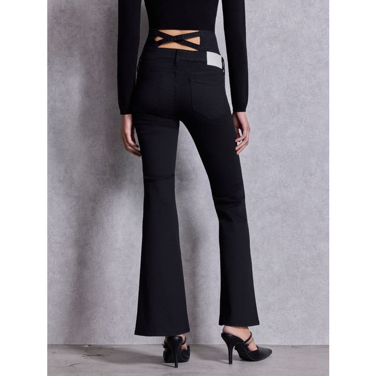 ハイウエストBACKクロスフレアパンツ[品番：MKSW0068681]｜GYDA