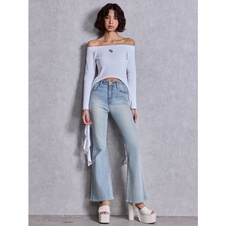 ハイウエストBASICフレアデニムパンツ[品番：MKSW0068476]｜GYDA