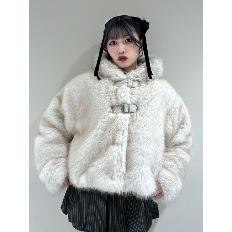 ベルトフードファージャケット[品番：MKSW0066244]｜jouetie