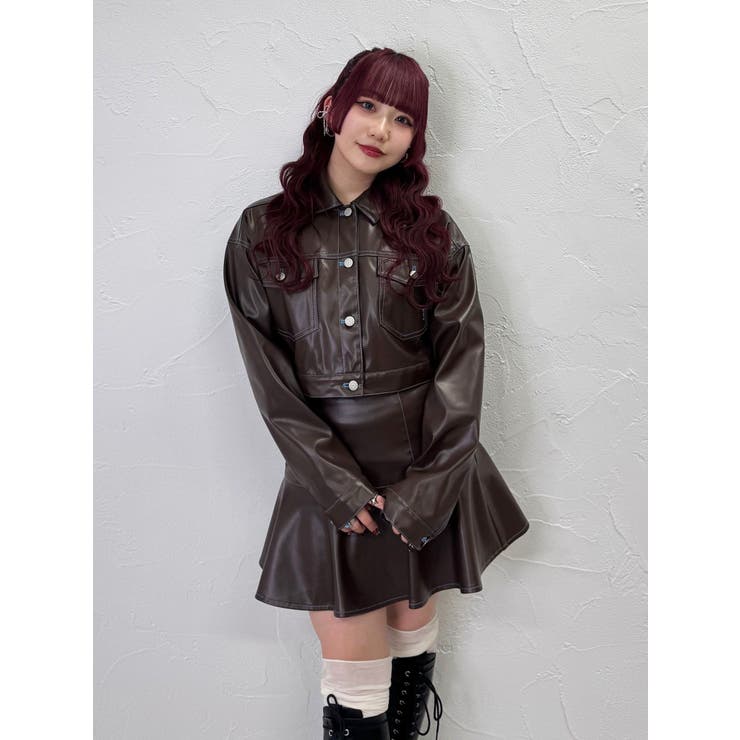 マルチWAYフェイクレザーセットアップ[品番：MKSW0061516]｜jouetie