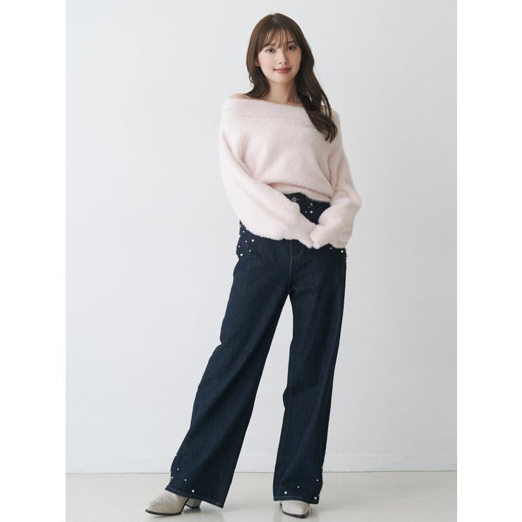 追加生産】パールデニムパンツ[品番：MKSW0064443]｜MERCURYDUO