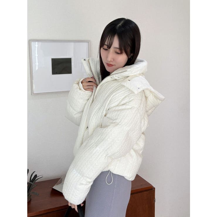 2WAYフード付きアライドショートニットダウン[品番：MKSW0066774