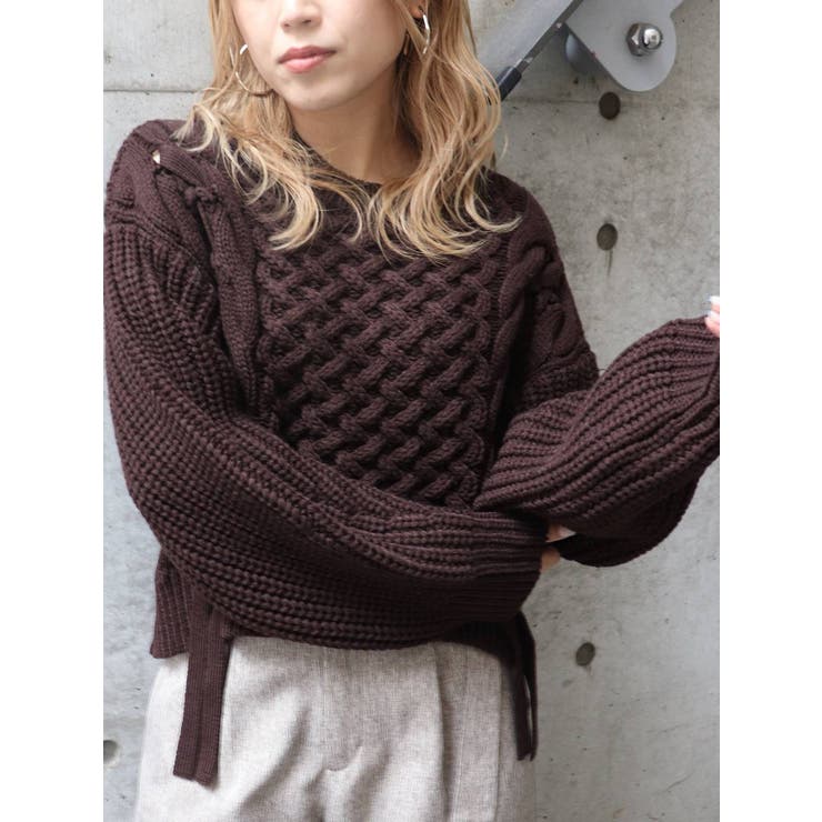 リボンケーブルニット[品番：MKSW0049258]｜MURUA（ムルーア）の