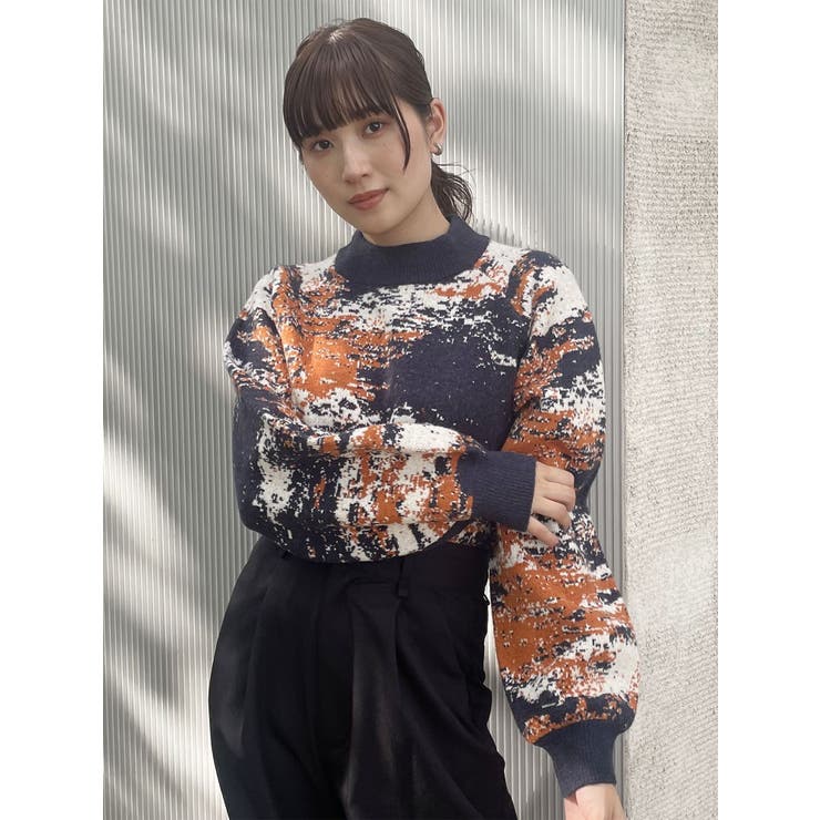 ジャガードボトルネックニット【WEB限定】[品番：MKSW0054415]｜MURUA