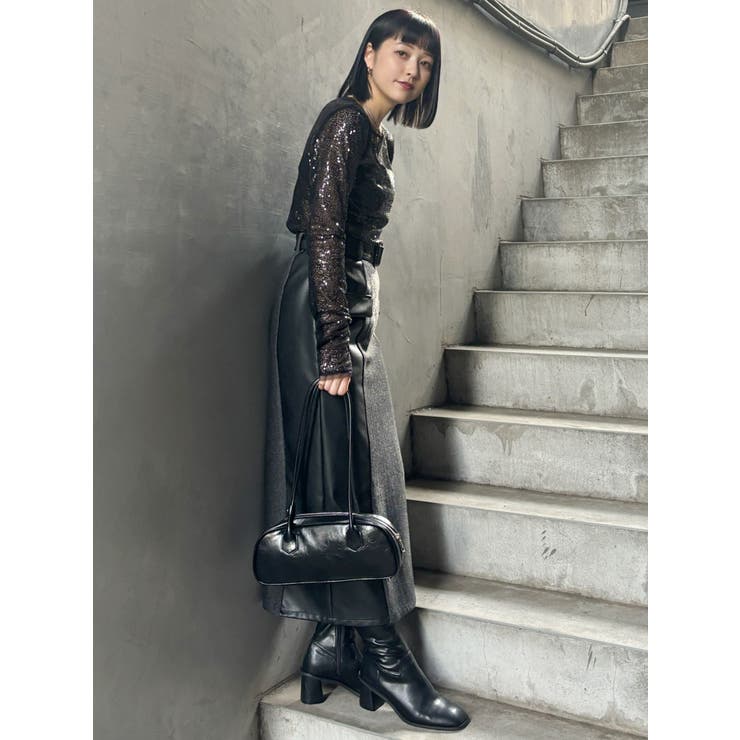 スパンコールセミシアートップス[品番：MKSW0061089]｜MURUA（ムルーア