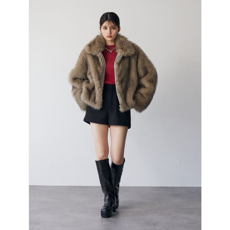 MIXフェイクファーブルゾン[品番：MKSW0066711]｜MURUA（ムルーア）の