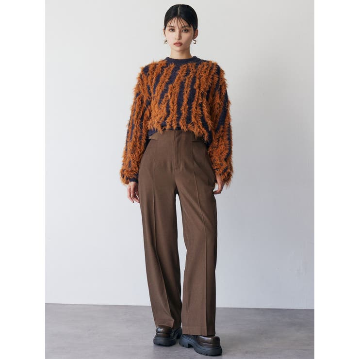 バイカラーシャギーニット[品番：MKSW0066464]｜MURUA（ムルーア）の