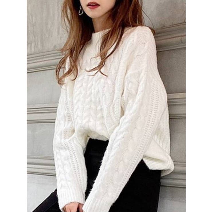 ハイネックケーブルニットトップス[品番：MKSW0040519]｜RESEXXY