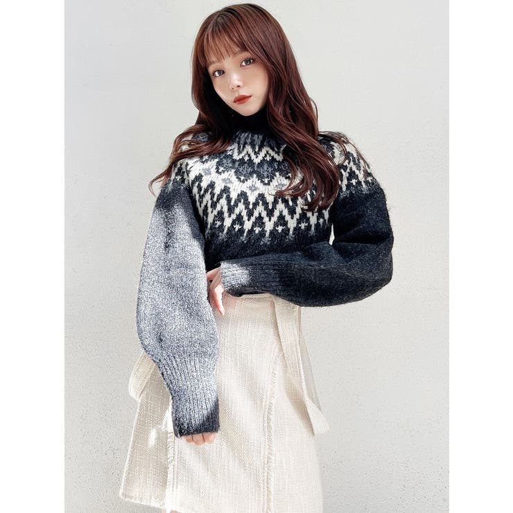 ノルディックコンパクトニットトップス[品番：MKSW0054566]｜RESEXXY