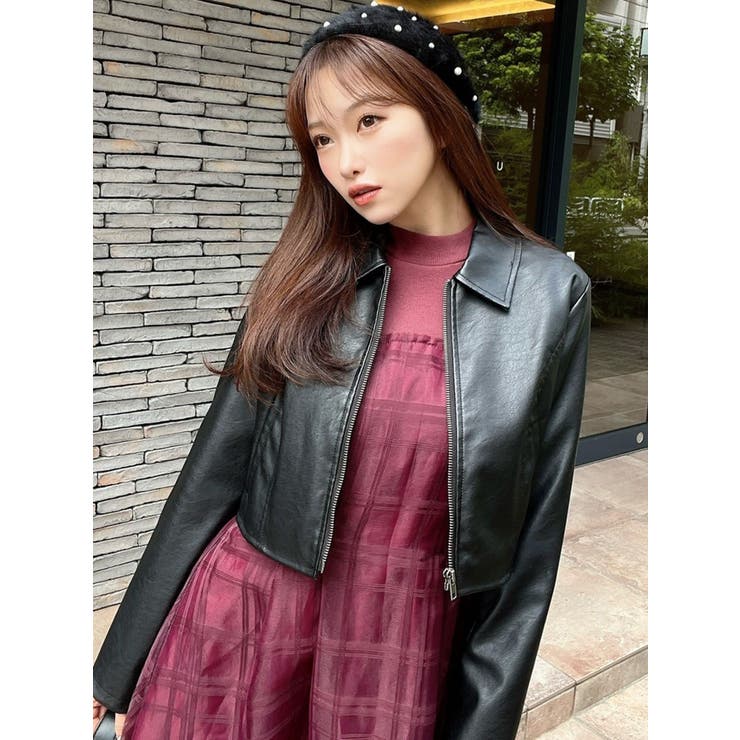 フェイクレザーショートジャケット[品番：MKSW0060510]｜RESEXXY