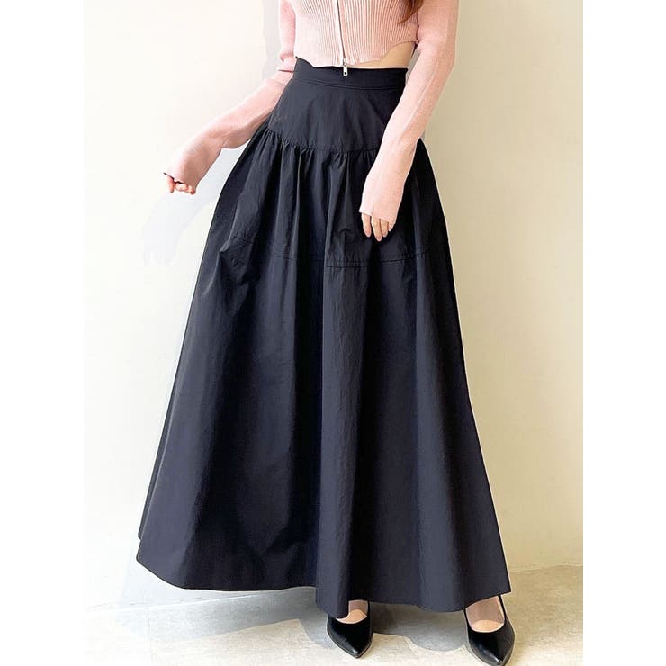 ギャザーナイロンフレアスカート[品番：MKSW0055813]｜RESEXXY