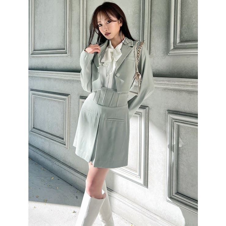 コルセットミニスカート【セットアップ着用可能】[品番：MKSW0055839