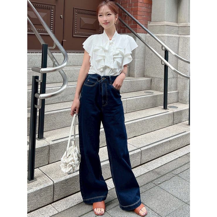 バックリボンデニムパンツ[品番：MKSW0064621]｜RESEXXY（リゼクシー