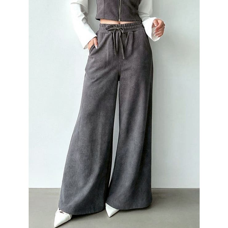 ワイドレッグスウェットパンツ【セットアップ着用可能】[品番
