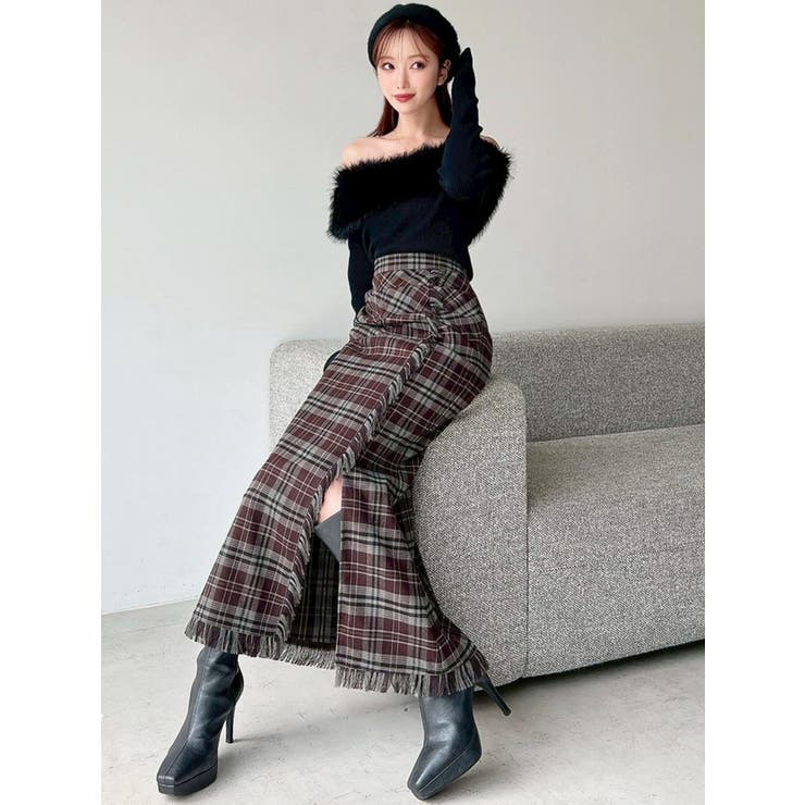 フェイクファーオフショルニットトップス[品番：MKSW0066873]｜RESEXXY