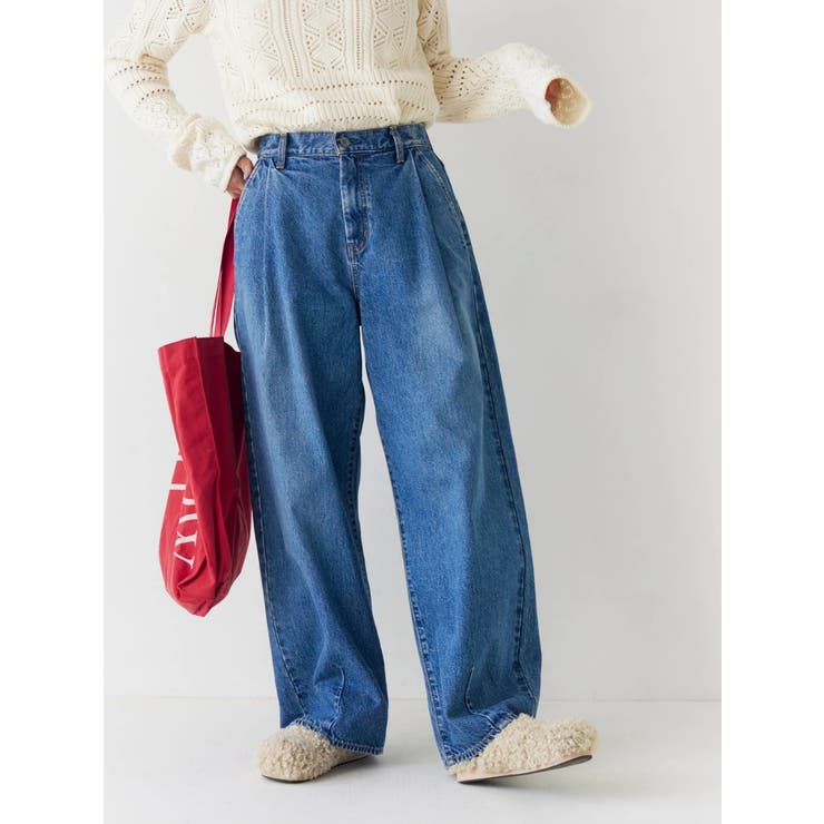 タックデザインカーブデニム[品番：MKSW0066343]｜Ungrid（アン