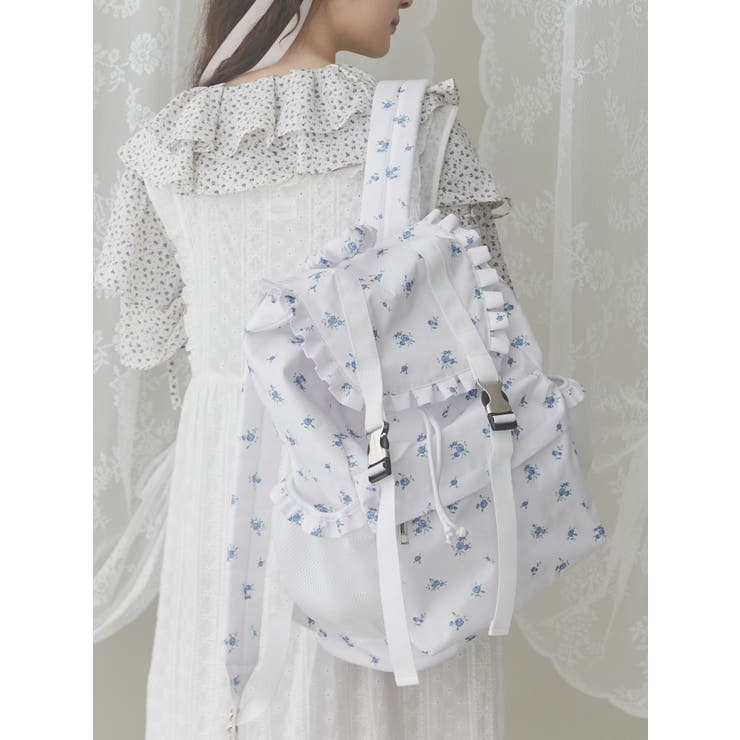 flowerフリルバックパック[品番：MKSW0061438]｜merry jenny