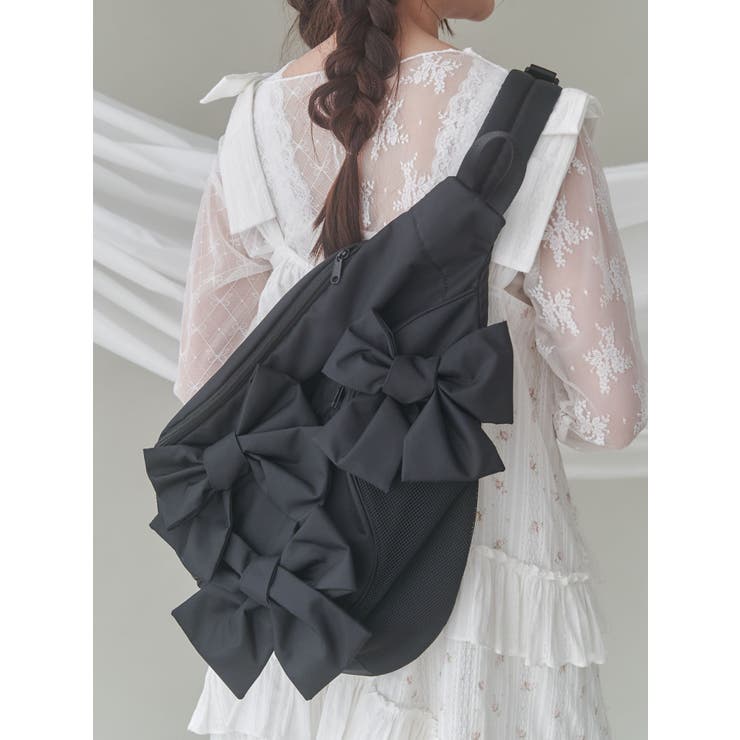 ribbonワンショルダーバッグ[品番：MKSW0061229]｜merry jenny