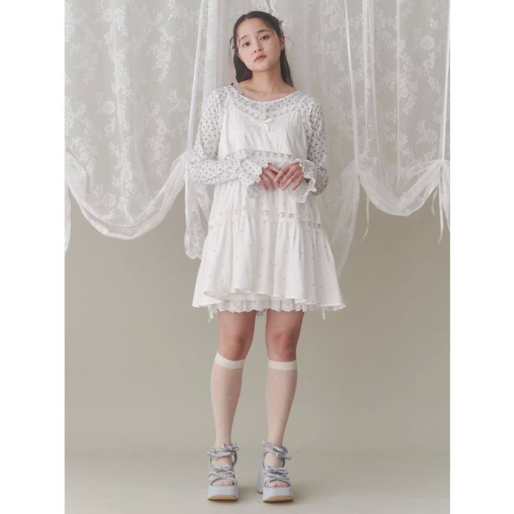 flowerフレアベビードール[品番：MKSW0061900]｜merry jenny