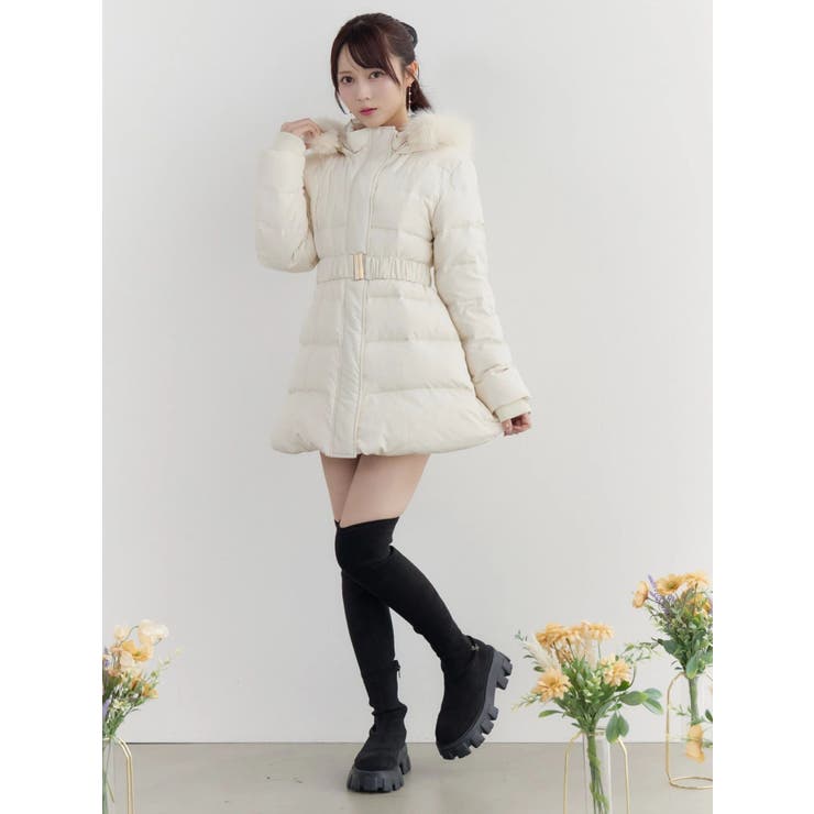 フェイクファーフードレディダウンコート[品番：MKSW0066771]｜EATME