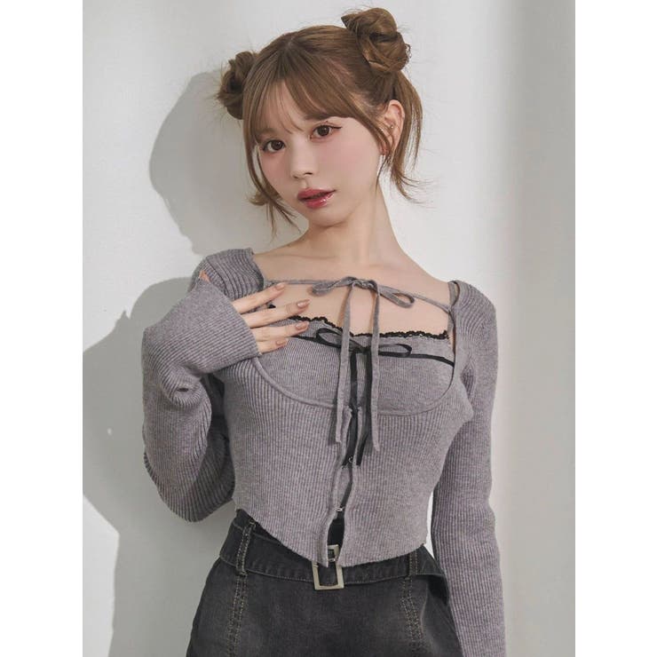 バイカラーキャミニットアンサンブル[品番：MKSW0068245]｜EATME