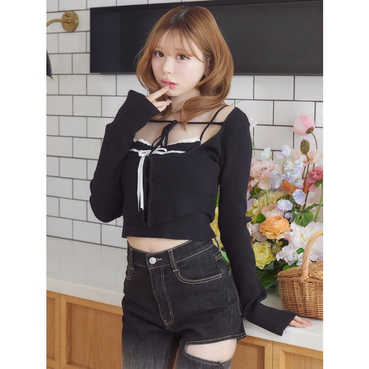 バイカラーキャミニットアンサンブル[品番：MKSW0068245]｜EATME