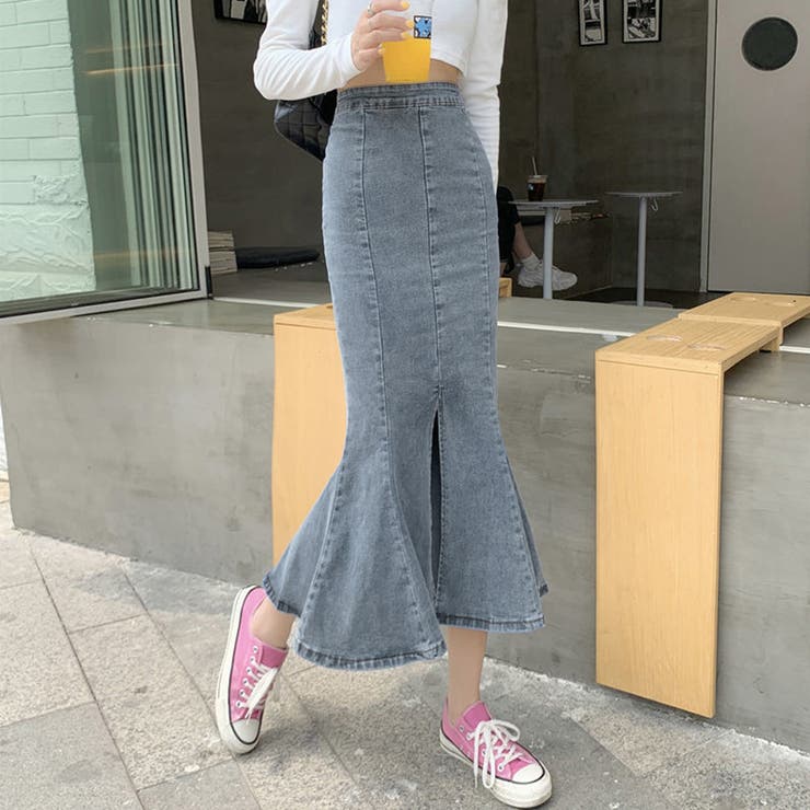 デニムマーメイドスカート大人セクシー[品番：AGCW0005868]｜SUNSHINE