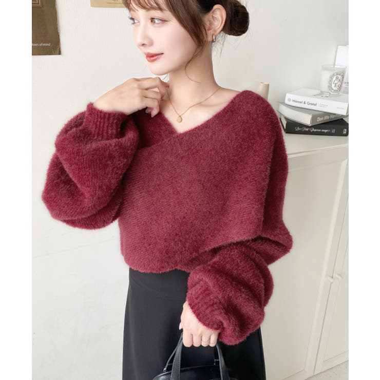 シャギーニットプルオーバーカシュクール[品番：ERMW0003999]｜moment+