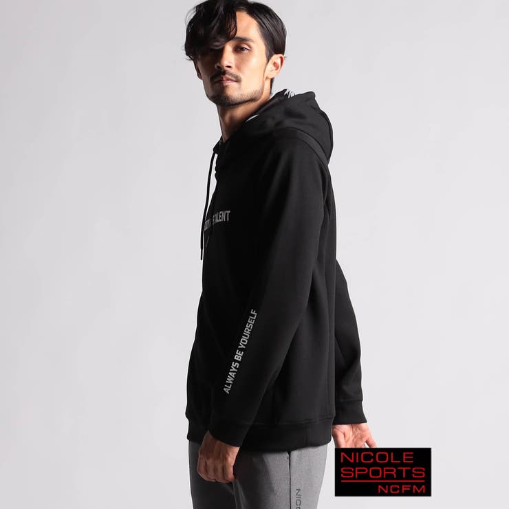 NICOLE SPORTS】ロゴプリントプルオーバーパーカー[品番：NICW0005916