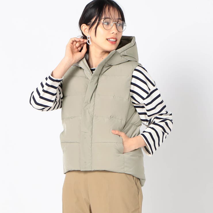 撥水フード付きダウンベスト[品番：NICW0004891]｜NICOLE（ニコル）の